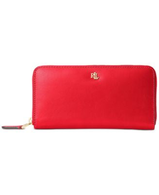 Ralph Lauren Continental Leather Wallet – Red (Clearance)