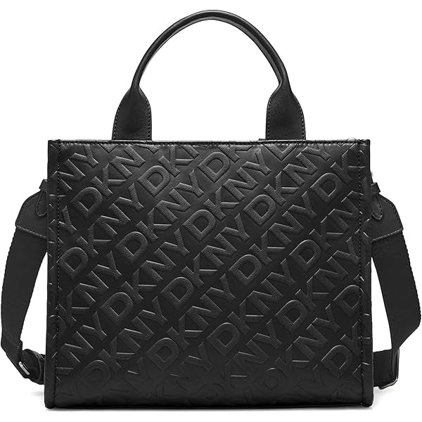 DKNY Mack Nylon Crossbody Back Black silver