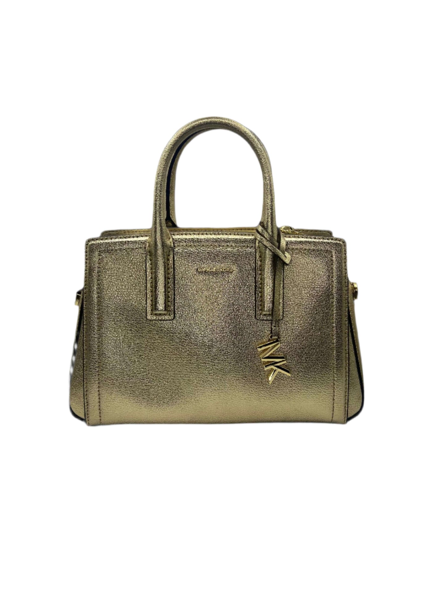 Michael Kors Laila Leather Satchel Bag Pale gold