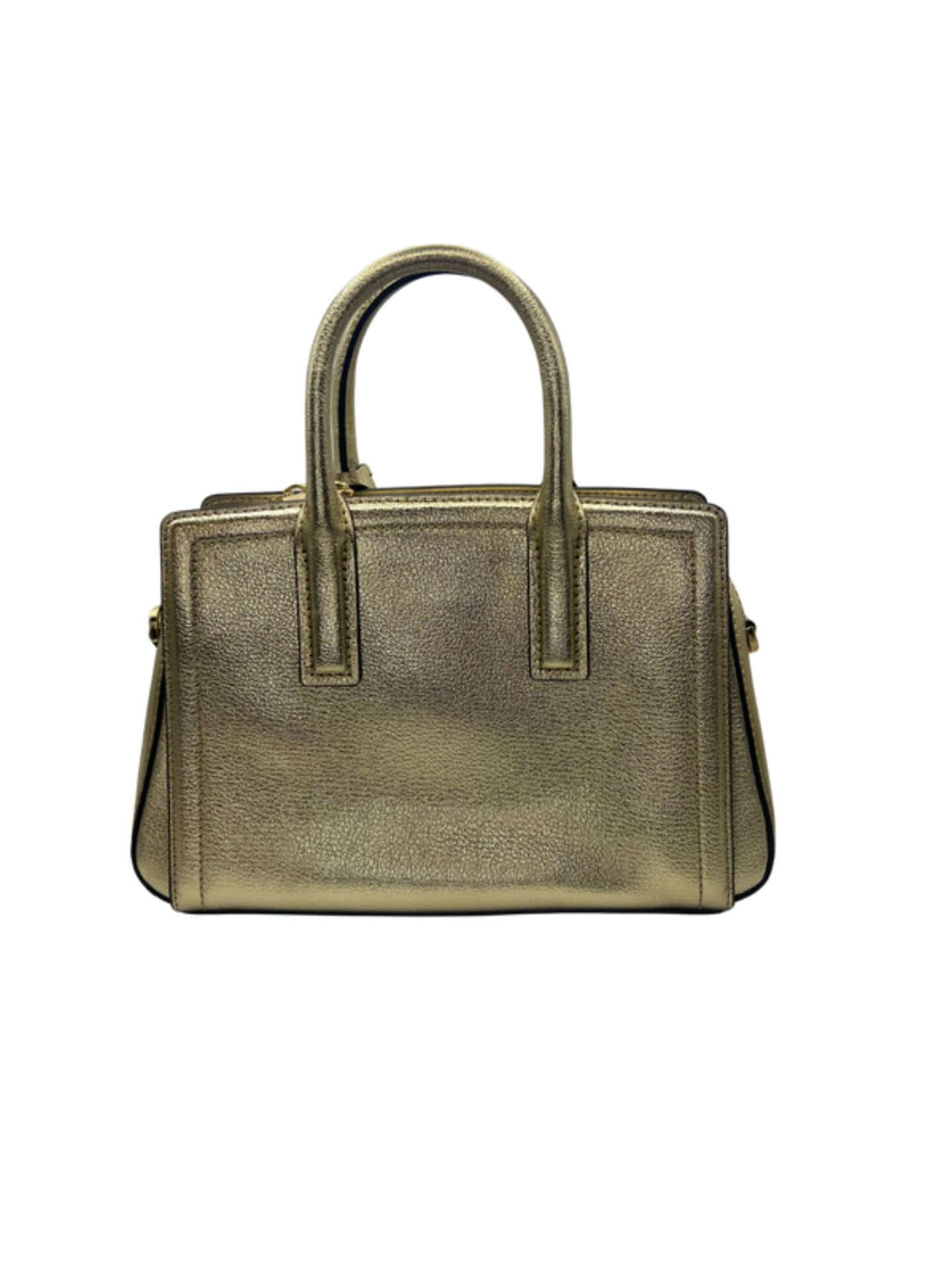 Michael Kors Laila Leather Satchel Bag Pale gold
