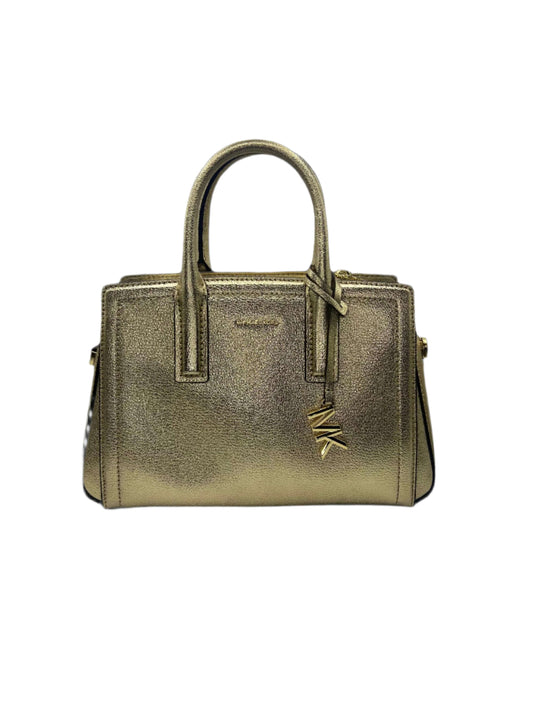 Michael Kors Laila Leather Satchel Bag Pale gold